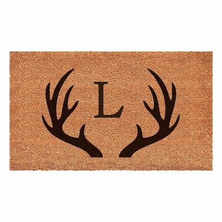 Calloway Mills Monogram Door Mat, Black, Natural, 30 in W x 48 in L 108803048L